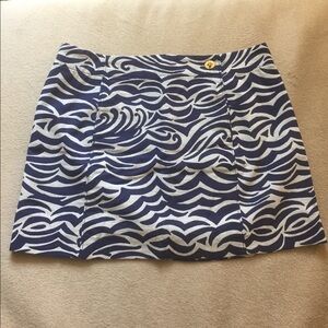 Lilly Pulitzer Sz 12 Navy & White Rare Print Skirt